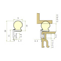 Muestra gratis EPDM PUERTA DE PUERTA DE CAUMPLE CAMEA PARA PUERTA DE MADERA Y VENTANA SELLO DE SELLO DE ROBA DE LA MADERA PARA PUERTA DE MADERA